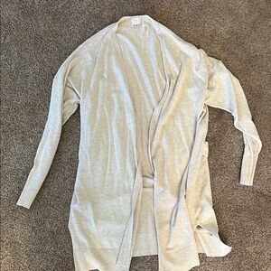 Chic Cream Open-Front Cardigan